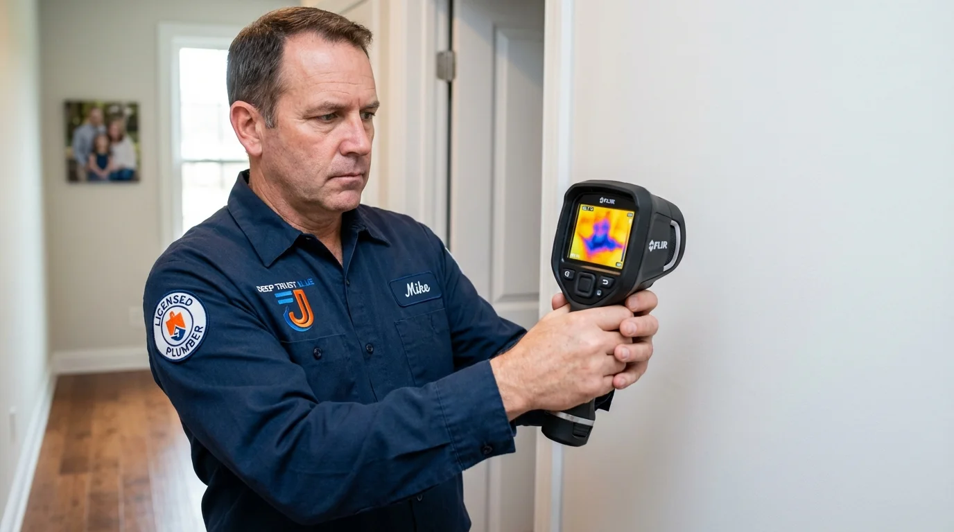 Thermal imaging leak detection by Johns Plumbing LLC in Irvington